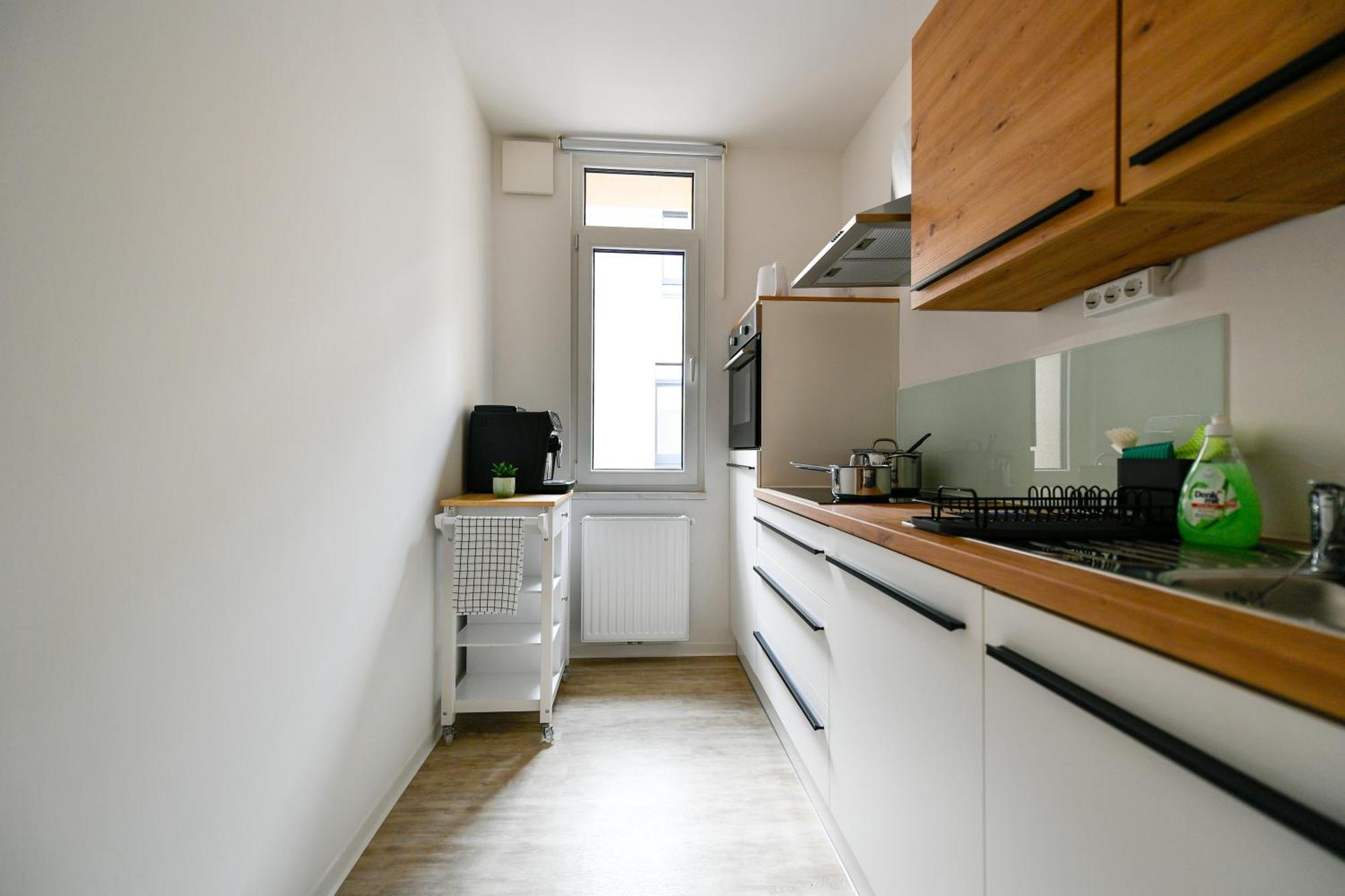 קוטבוס Ferienwohnungen Am Theater - Modern, Zentral Und Ruhig Mit Kueche, Waschtrockner, Netflix, Wlan Und Parkplatz- 2 Zimmer, 52 Qm חדר תמונה